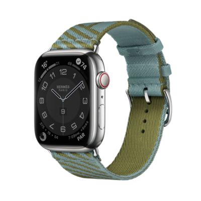 Band Apple Watch Hermes Single Tour 45 mm Jumping | Hermès 